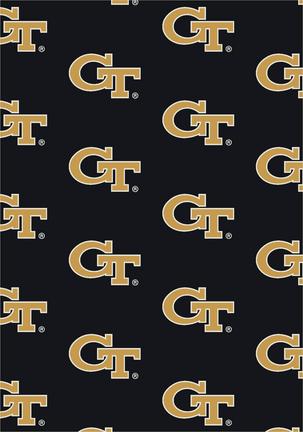 Georgia Tech Yellow Jackets 7' 8" x 10' 9" Team Repeat Area Rug