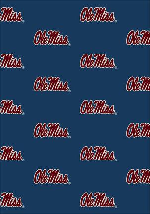 Mississippi (Ole Miss) Rebels 3' 10" x 5' 4" Team Repeat Area Rug