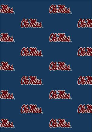 Mississippi (Ole Miss) Rebels 3' 10" x 5' 4" Team Repeat Area Rug