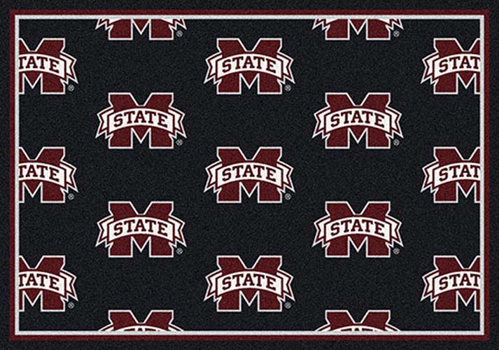 Mississippi State Bulldogs 7' 8" x 10' 9" Team Repeat Area Rug