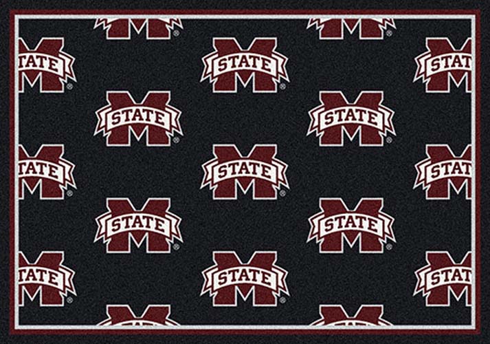 Mississippi State Bulldogs 3' 10" x 5' 4" Team Repeat Area Rug