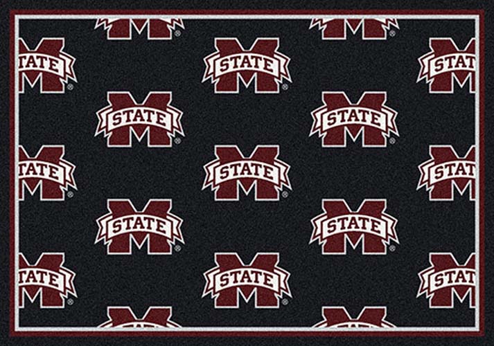 Mississippi State Bulldogs 3' 10" x 5' 4" Team Repeat Area Rug