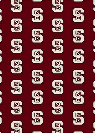 North Carolina State Wolfpack 3' 10" x 5' 4" Team Repeat Area Rug