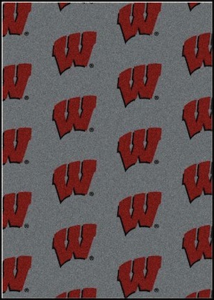 Wisconsin Badgers 3' 10" x 5' 4" Team Repeat Area Rug