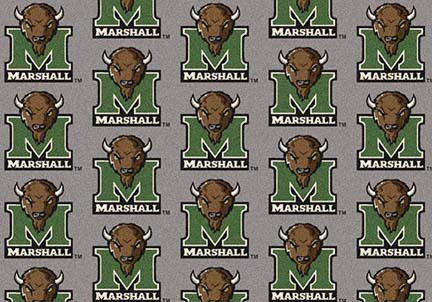 Marshall Thundering Herd 7' 8" x 10' 9" Team Repeat Area Rug