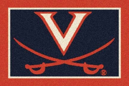 Virginia Cavaliers (White) 4' x 6' Team Door Mat