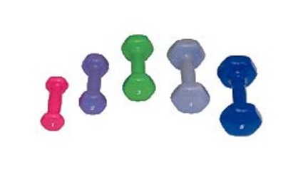 5 Piece Vinyl Dumbbell Set