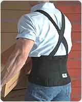 Workforce Industrial Back Support with Clip-On Suspenders (XX-Large)