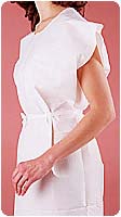3-Ply White Disposable Exam Gowns - Case of 50
