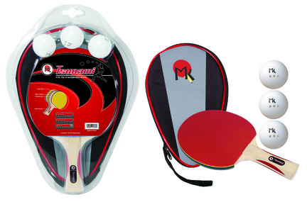 Martin Kilpatrick Single Player "Match Point" Table Tennis Racket and Ball Set (with Case)