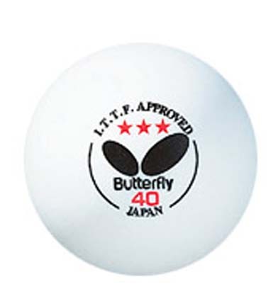 Official White Butterfly 3-Star 40mm Table Tennis Balls - 144 Gross Pack