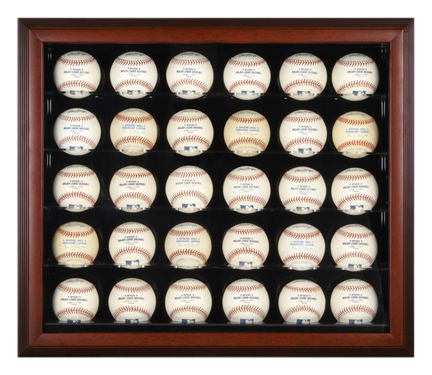 Mahogany Framed 30-Ball Display Case