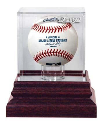 Toronto Blue Jays Antique Mahogany Base Baseball Display Case