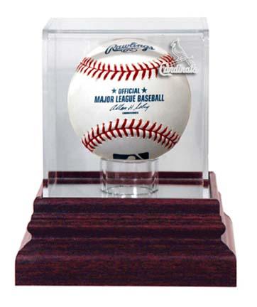 St. Louis Cardinals Antique Mahogany Base Baseball Display Case