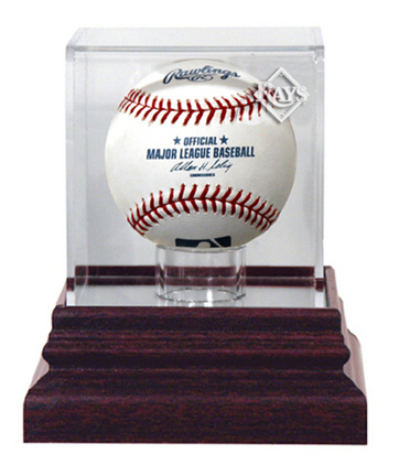 Tampa Bay Rays Antique Mahogany Base Baseball Display Case