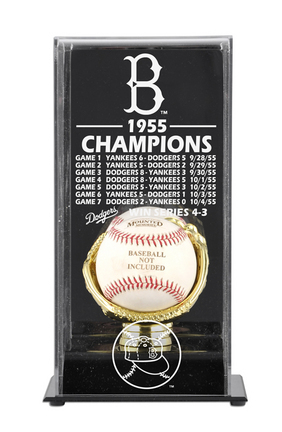 1955 Brooklyn Dodgers World Series Champions Display Case