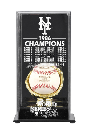 1986 New York Mets World Series Champions Display Case