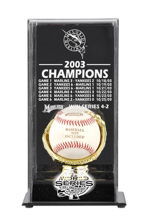 2003 Florida Marlins World Series Champions Display Case