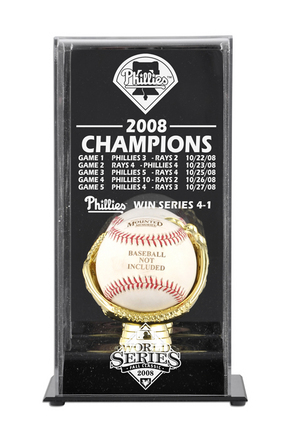 2008 Philadelphia Phillies World Series Champions Display Case