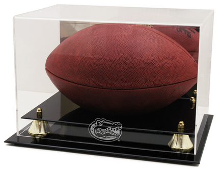 Florida Gators Logo Golden Classic Football Display Case