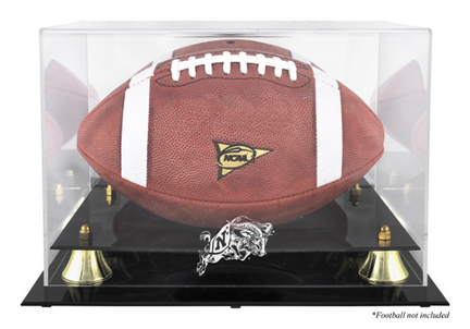 Navy Midshipmen Golden Classic Logo Football Display Case with Mirror Back