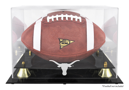 Texas Longhorns Golden Classic Logo Football Display Case with Mirror Back