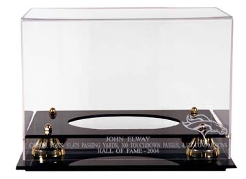 John Elway Hall of Fame 2004 Logo Golden Classic Football Case