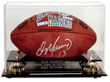 Dan Marino 2005 Hall of Fame Engraved Golden Classic Football Display Case