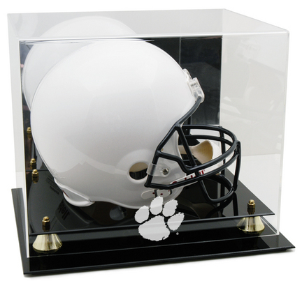 Clemson Tigers Logo Golden Classic Full Size Helmet Display Case