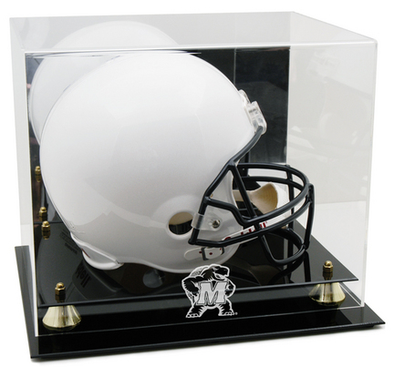 Maryland Terrapins Logo Golden Classic Full Size Helmet Display Case