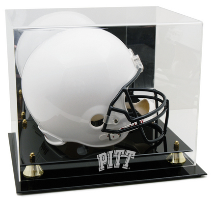 Pittsburgh Panthers Logo Golden Classic Full Size Helmet Display Case