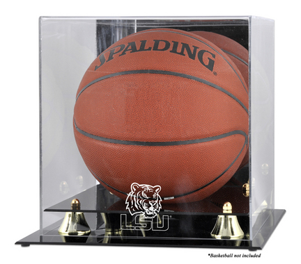 Louisiana State (LSU) Tigers Golden Classic Logo Basketball Display Case with Mirror Back