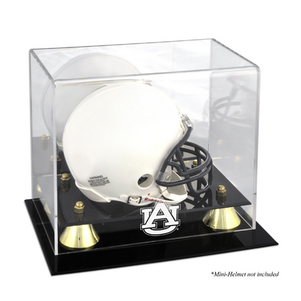 Auburn Tigers Golden Classic Logo Football Mini Helmet Display Case