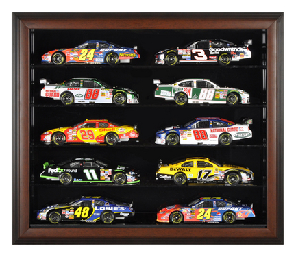 Brown Framed Wall Mounted Die Cast Car Case
