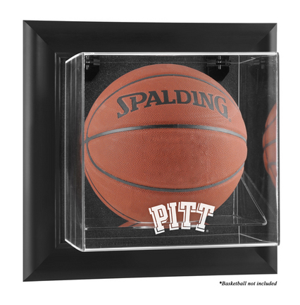 Pittsburgh Panthers Black Framed Wall Mountable Logo Basketball Display Case