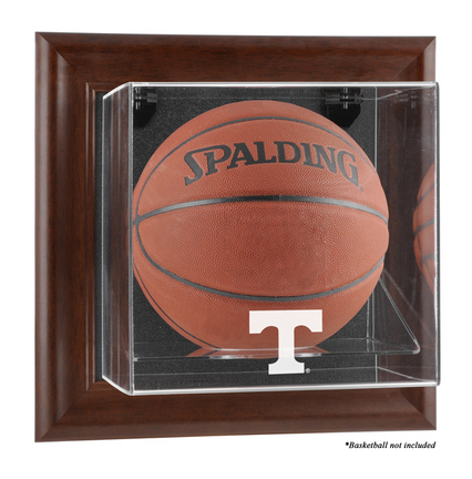 Tennessee Volunteers Brown Framed Wall Mountable Logo Basketball Display Case