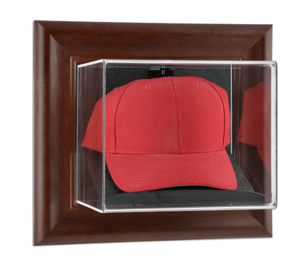 Brown Framed Wall Mounted Cap Case