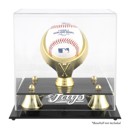 Golden Classic (BH-4 Gold Ring) Baseball Display Case with Toronto Blue Jays Logo