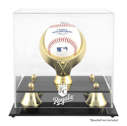 Golden Classic (BH-4 Gold Ring) Baseball Display Case with Kansas City Royals Logo
