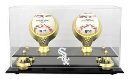 Golden Classic 2-Baseball Display Case with Chicago White Sox Logo