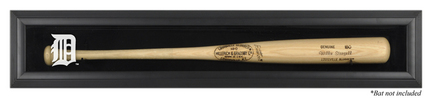 Black Framed Single Baseball Bat (BC-2) Display Case with Detroit Tigers Logo