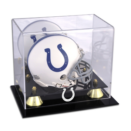Golden Classic Mini Football Helmet Case with Indianapolis Colts Logo