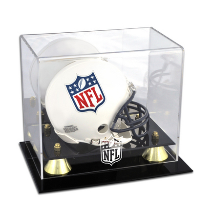 Golden Classic Mini Football Helmet Case with NFL Logo