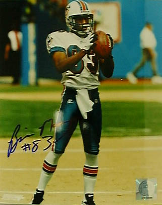 Brian Manning Miami Dolphins Autographed 8" x 10" Photograph (Unframed)