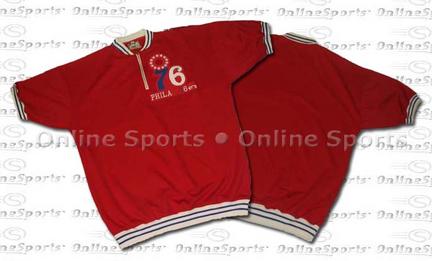 1967 Philadelphia 76ers Throwback Warm-Up Pullover From Mitchell and Ness