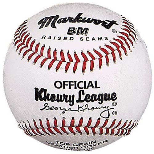 9" Bantam and Midget Khoury League Baseballs from Markwort - (One Dozen)