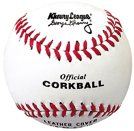 6 1/2" White Khoury League Corkballs from Markwort - (One Dozen)