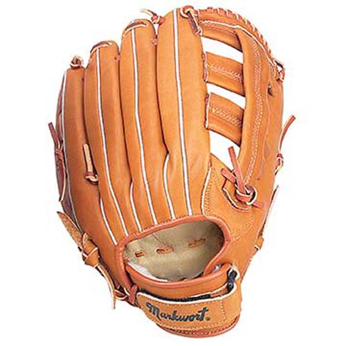 13" Triple Wide-T Web Softball Glove with Wrist Strap from Markwort - (Worn on Left Hand)