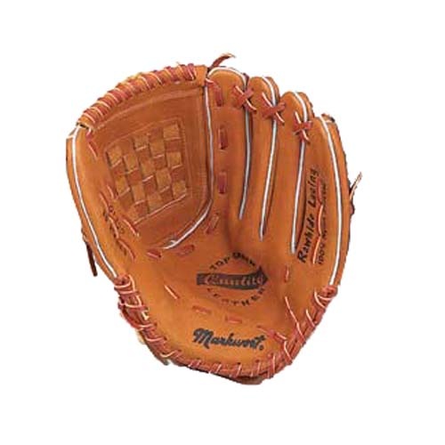 13" Tan Double Back Softball Glove from Markwort - (Worn on Left Hand)