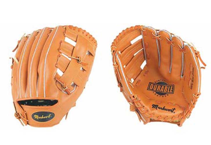 12" Triple-T Open Web Infield / Outfield Adult Baseball Glove from Markwort - (Worn on Left Hand)